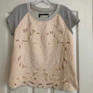 Anthropologie Saturday Sunday pink and gray top